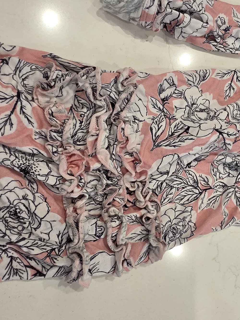 Pink Floral Zip-Front Pajamas
